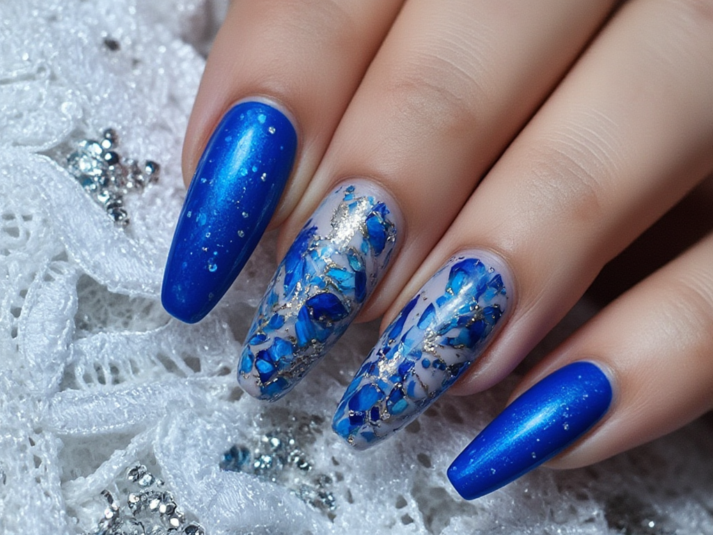 Beautiful blue colour nail art designs nail design - Blue Colour Nail Art Designs