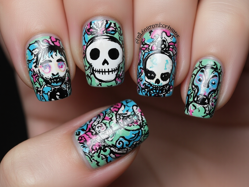 Beautiful halloween nail art nail design - Halloween Nail Art