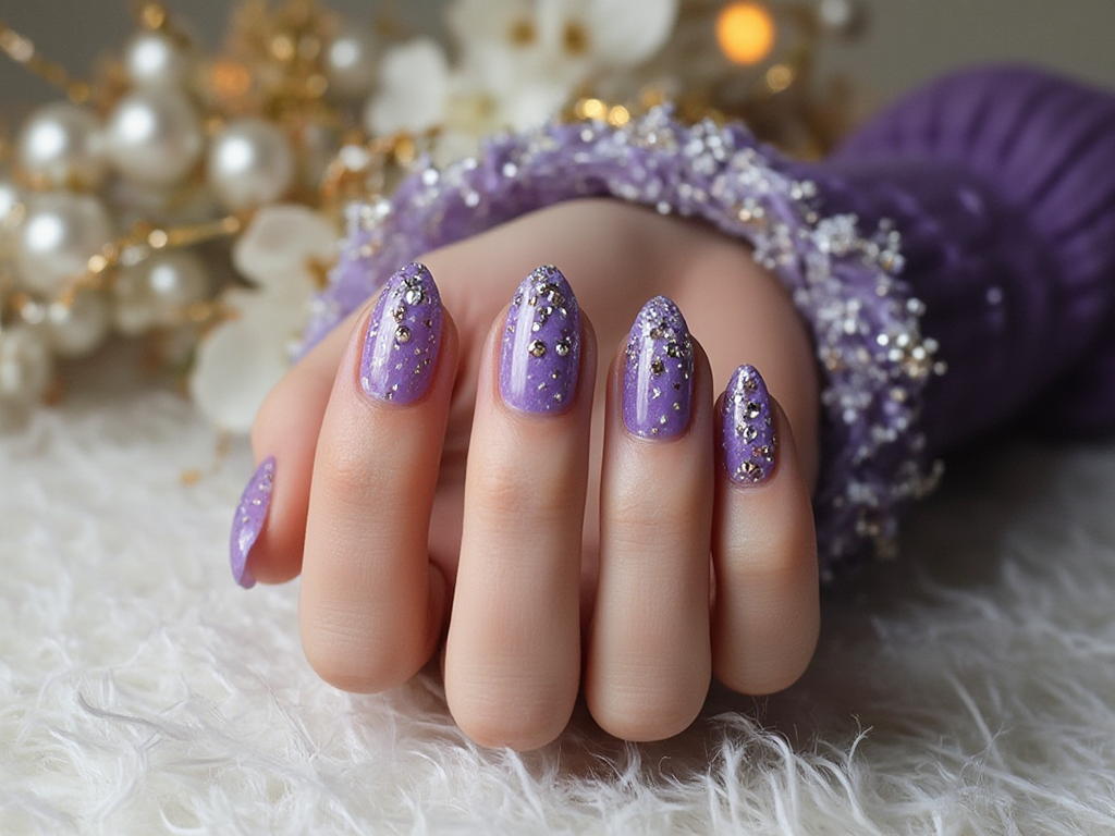 Beautiful nail art designs in purple nail design - Nail Art Designs In Purple