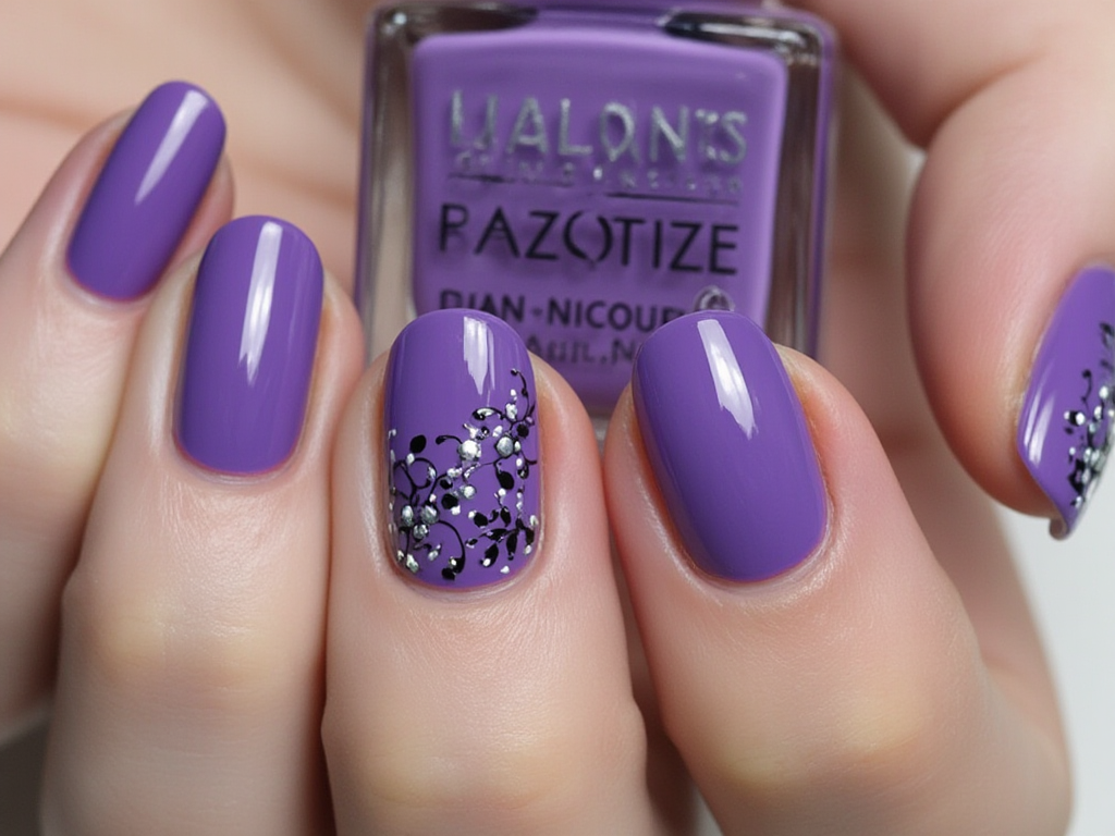 Beautiful purple color nail art designs nail design - Purple Color Nail Art Designs